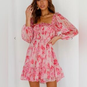 Hello Molly Women’s Aura Check Dress Pink Size XS